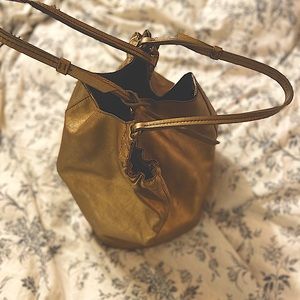 Large Gold Leather Tote/Shoulder Bag
